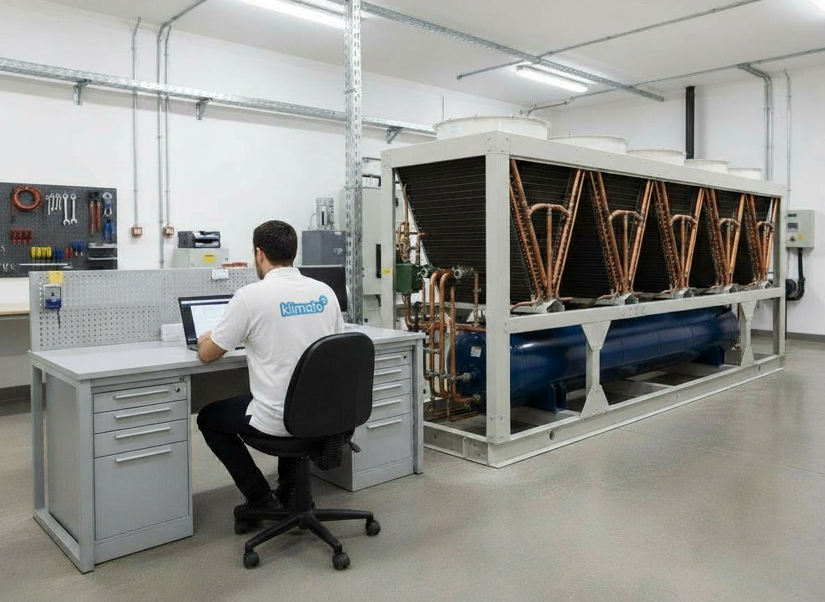 Рабочее место инженера по ПНР с чиллером